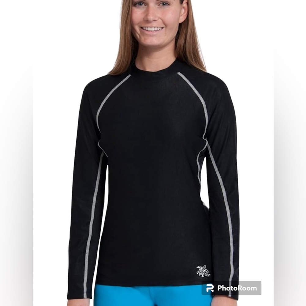 TUGA Women Swim Top L Men Swim Shirt Rash Guard UPS-50 Sun Protection